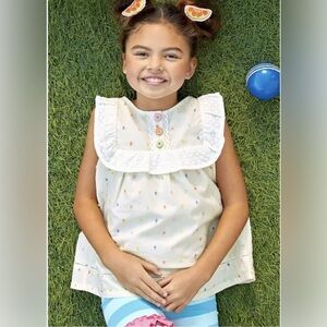 NWT Girls MATILDA JANE Lets go together Confetti dots top size 4